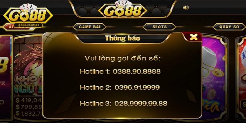 Số điện thoại liên hệ đến tổng đài Go88
